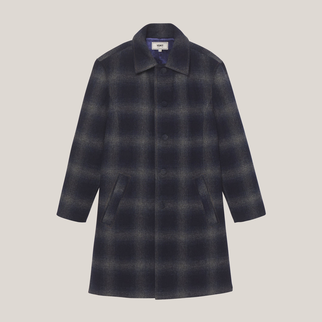 S | Plaid Top Coat