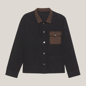 S | Wool Contrast Chore Jacket