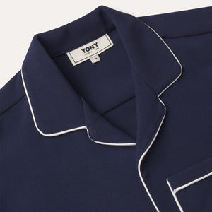 Camp Collar Shirt With Piping