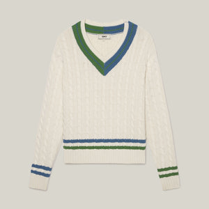 S | Contrast Tennis Sweater