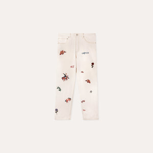 Western Embroidered Twill Pants