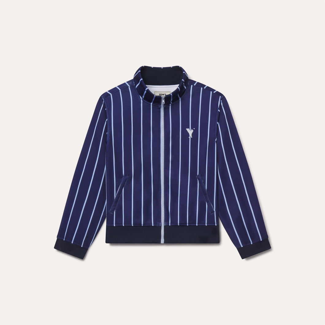 Pin Stripe Mesh Track Jacket