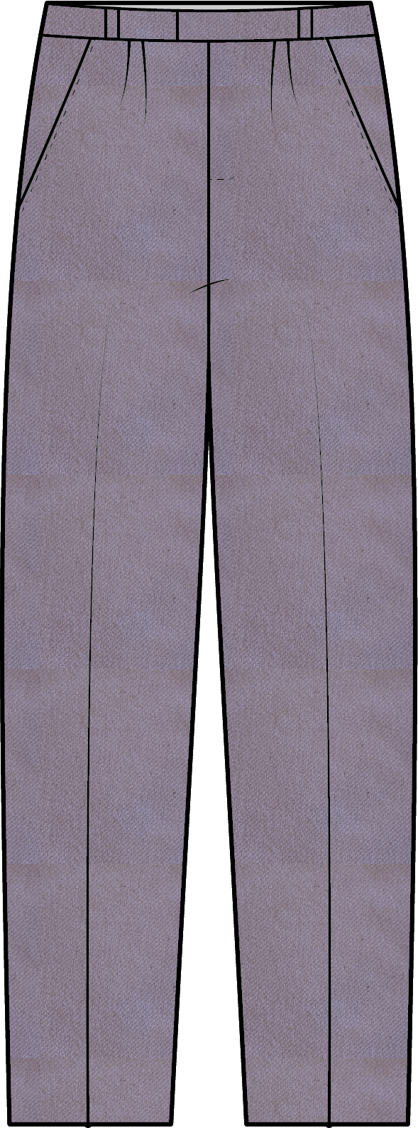 Cropped Creased Pants